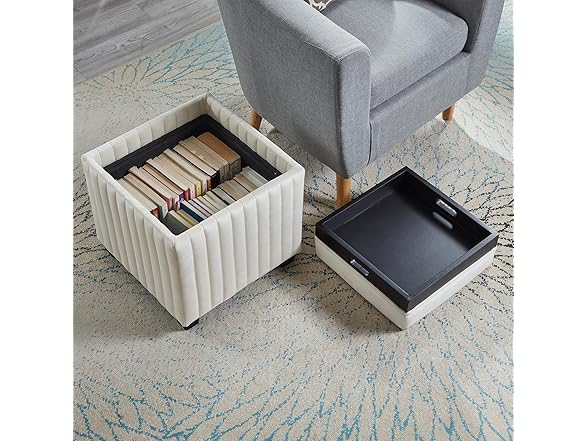 LKJYBG Storage Bench, One Size, Beige