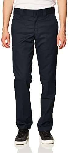 Slim Fit Tapered Leg Multi-Use Pocket Work Pants, Dark Navy, 36 32