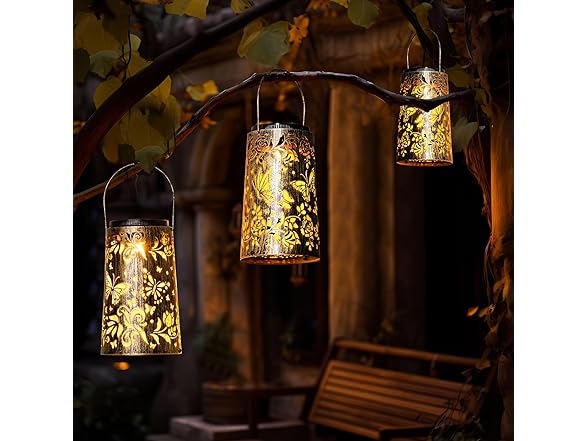 Dual-Color Solar Lantern Outdoor Hanging