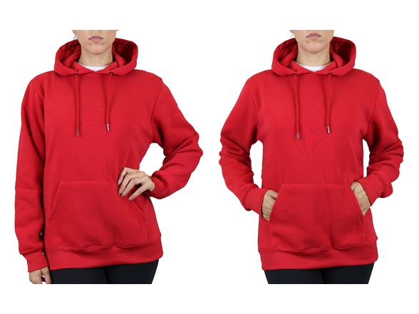 3Pk Womens Fleece-Lined Pullover Hoodie