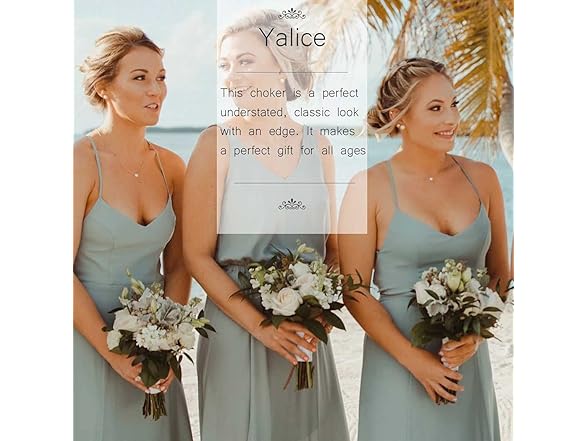 Yalice Tiny Pearl Choker Necklace Silver
