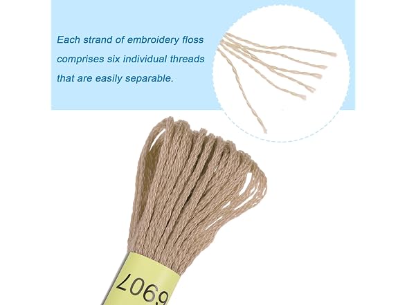 HARFINGTON 24 Skeins Embroidery Floss 8m Each