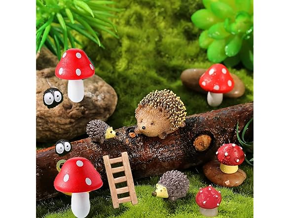 35Pcs Miniature Garden Ornaments Set