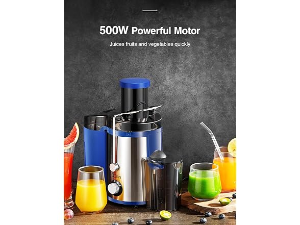 Qcen 800W Centrifugal Juicer Blue