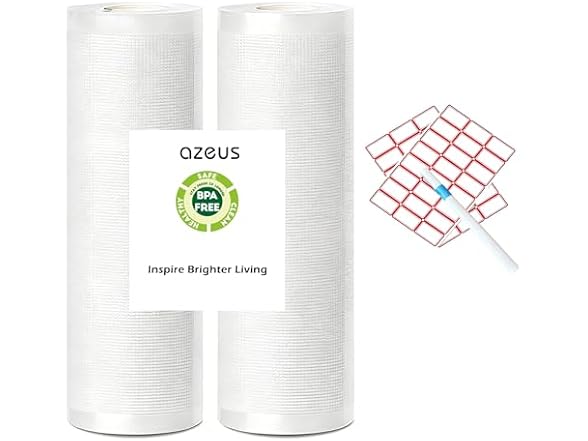 AZEUS Vacuum Sealer Rolls, 2 Sizes