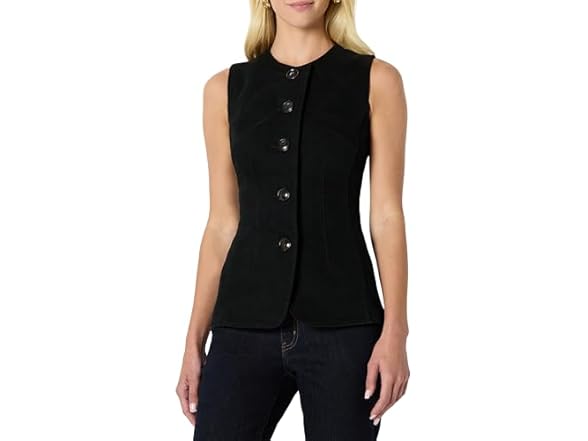 Amazon Essentials Womens RegularFit ButtonDown Denim Vest
