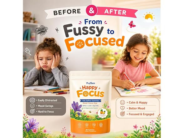 Saffron Gummies for Kids 4-in-1 Mood