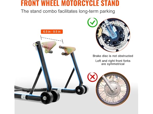 Motorcycle Stand Lift, 850lbs Front Rear Combo