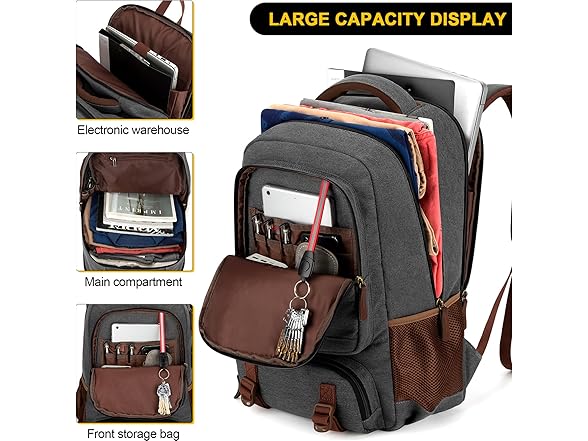 Dark Grey 15.6" Laptop Backpack