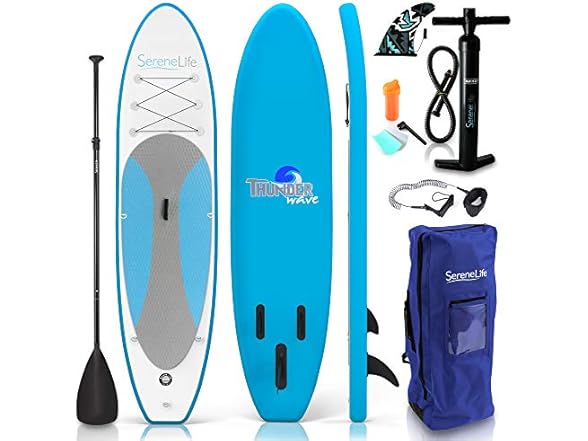 SereneLife Inflatable Stand Up Paddle Board