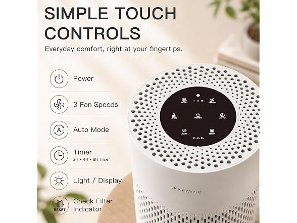 MEGAWISE 2-Pack HEPA Air Purifier