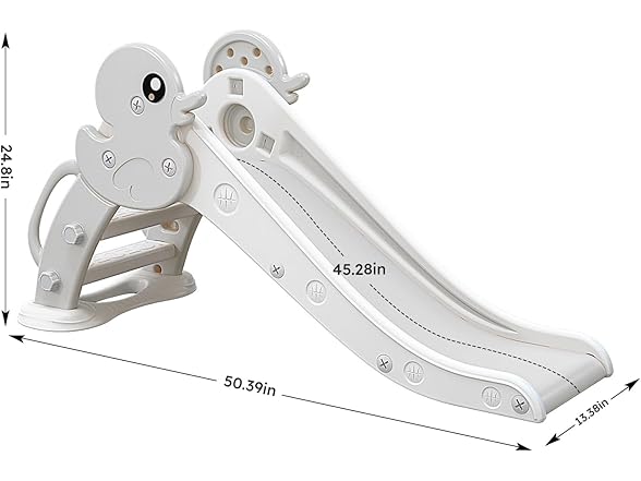 Tzou Toddler Slide Duck Foldable Slide