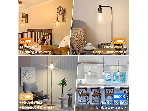 Vintage LED Edison Bulbs 60 Watt Equivalent Dimmable 7W