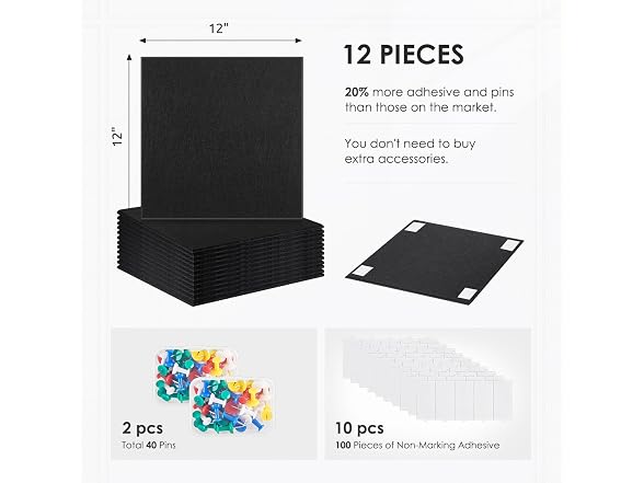 PATTENGO Large Felt Bulletin Board