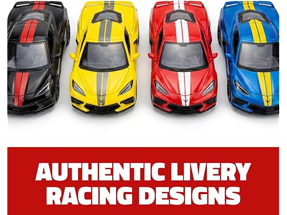 5" Die-Cast Pull Back 2021 Corvette  12 Count