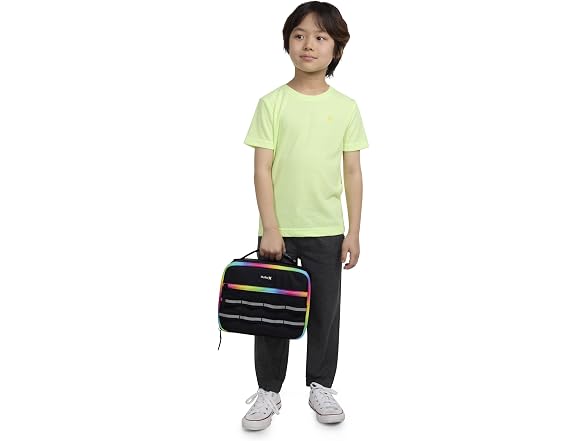 Hurley School Lunch Tote, Black/Multi