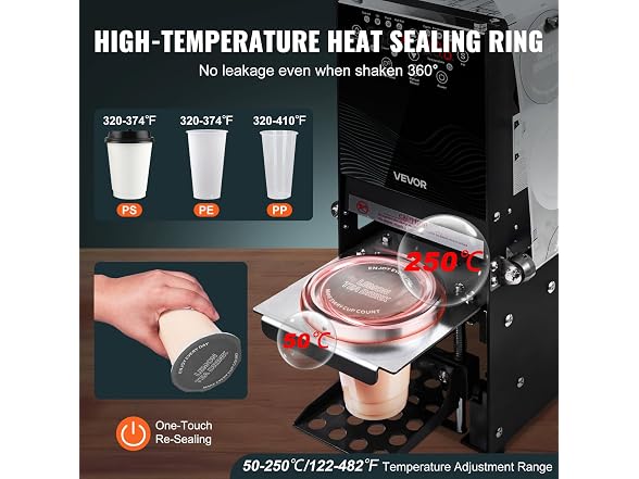 VEVOR Fully Automatic Cup Sealing