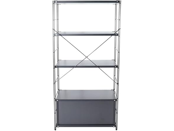 LeisureMod Brentwood 4-Shelves Bookcase