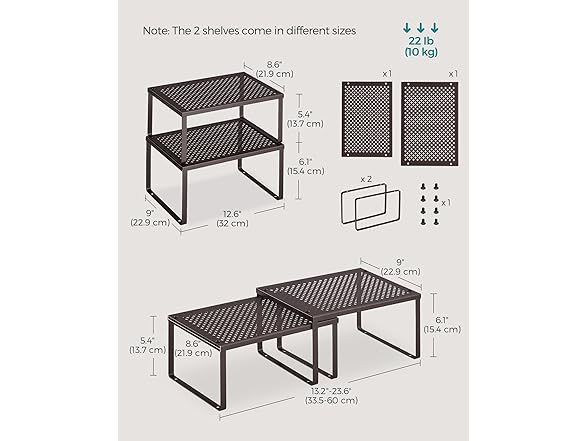 SONGMICS Spice Racks, Set of 4