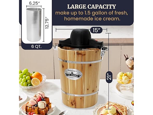Elite Gourmet Electric Ice Cream Maker