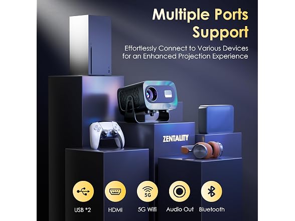 ZENTALITY 4K Projector WiFi Bluetooth