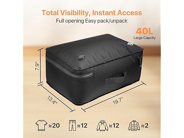 Vacuum Storage Bags with Wireless Pump (2PC + Pump)