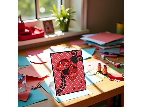 1Pc Silver Ladybug Shaker Metal Cutting Dies Stencil