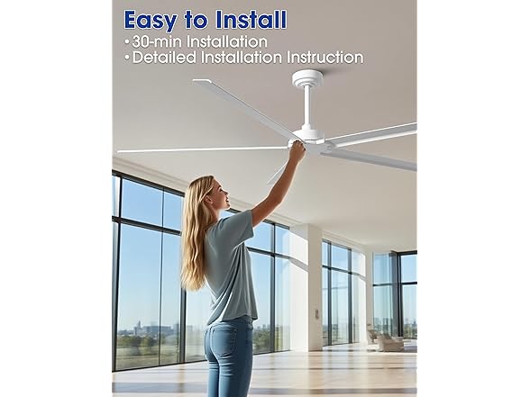 Parrot Uncle F8005WH 72" Industrial Ceiling Fan