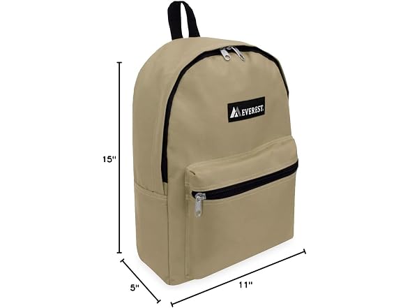 Everest 1045K Basic Backpack, 15", Khaki