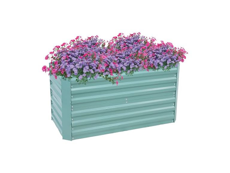 4x2x ft Steel Garden Bed - Green