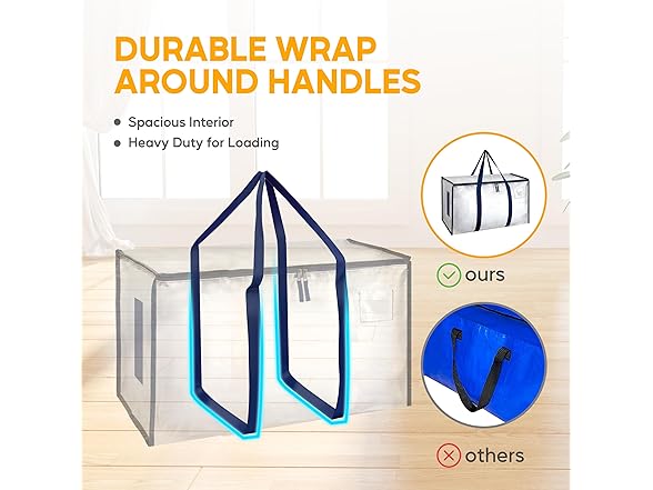 HealSmart 4 Pack Large Moving Bags