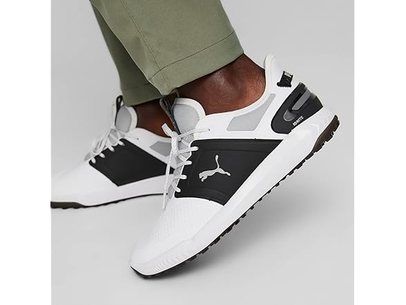 Men's PUMA White/ Black-Metallic Golf (7)