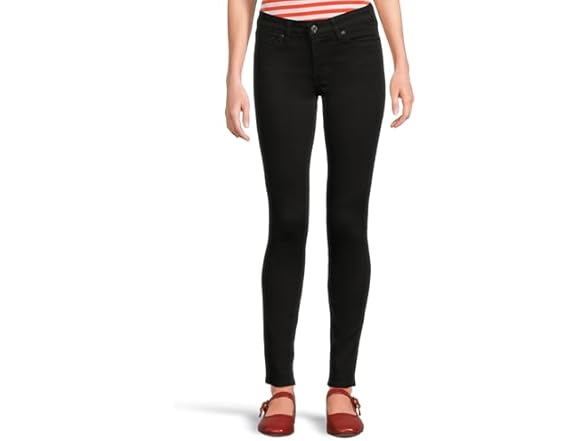 Levi's Womens 711 Skinny Soft Black 25 3