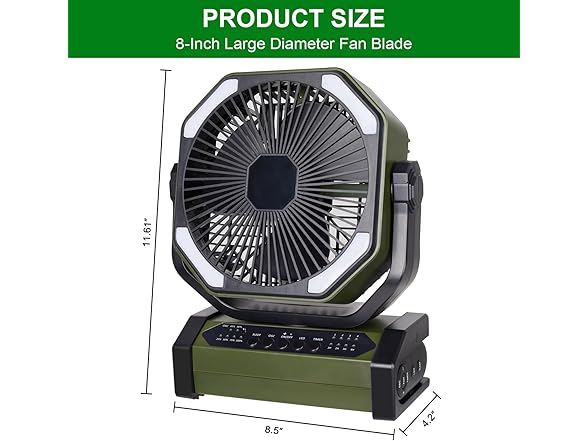 TUIAIAO Portable Rechargeable Fan