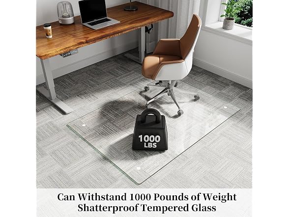 FlyEcho Glass Chair Mat 32" x 48"