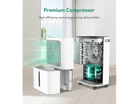 VEAGASO 34 Pint Dehumidifier with Drain Hose