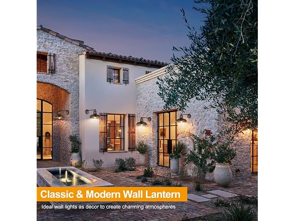 Bosceos 2-Pack Brown Outdoor Wall Sconce