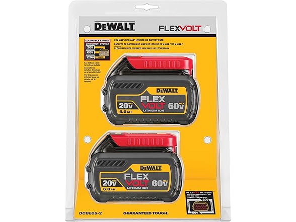 DEWALT DCB606-2 20V Max 6.0AH Batteries