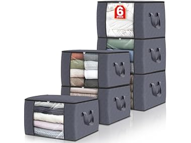 $11.99, Was $24.99, 52% Off! FabTotes Storage Bags | 6 Pack-60L dealfomo
