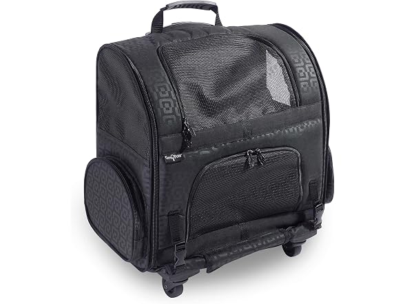 Gen7Pets Dog Carrier - Large Black Roller Bag