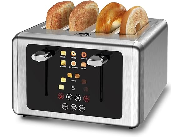 WUNLY 4 Slice Toaster Touchscreen