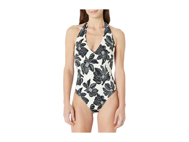 Cream Black Floral