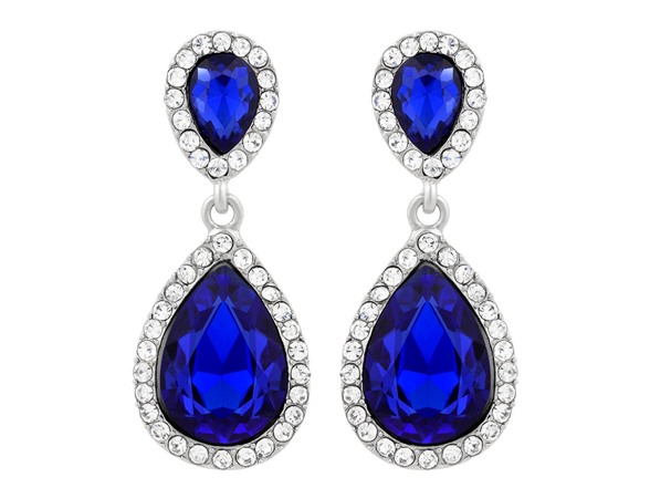 Sapphire Teardrop Drop/Dangle Earrings