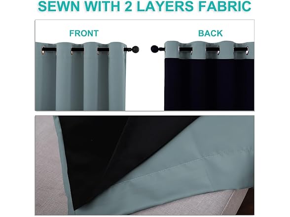 NICETOWN 100% 84" Blackout Curtains