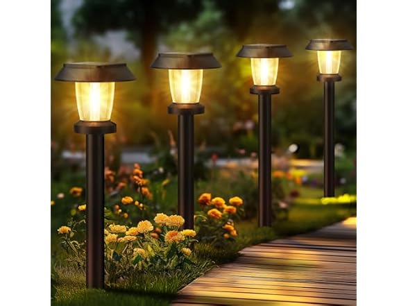 ALEPOD Solar Pathway Lights Outdoor