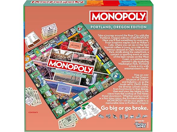 Monopoly Board Game – Portland, OR Edition