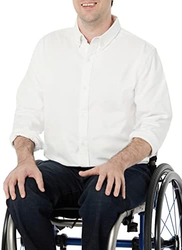 Amazon Essentials Men's Oxford Shirt, Slim-Fit Stretch, Long-Sleeve, Button Up, White, X-Large