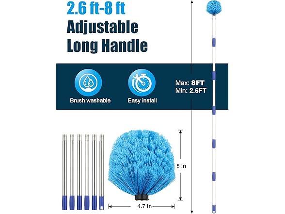Cobweb Duster W/ Extension Pole