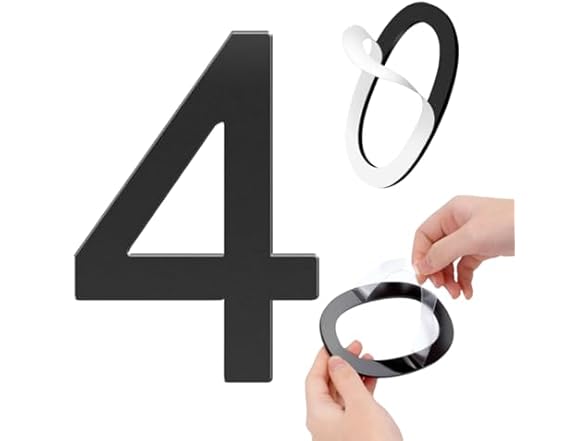 Number 4 GLDonee 8.5 Inch House Numbers