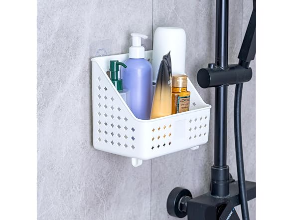 Cetomo Plastic Hanging Baskets with Hole White, 4 Pack